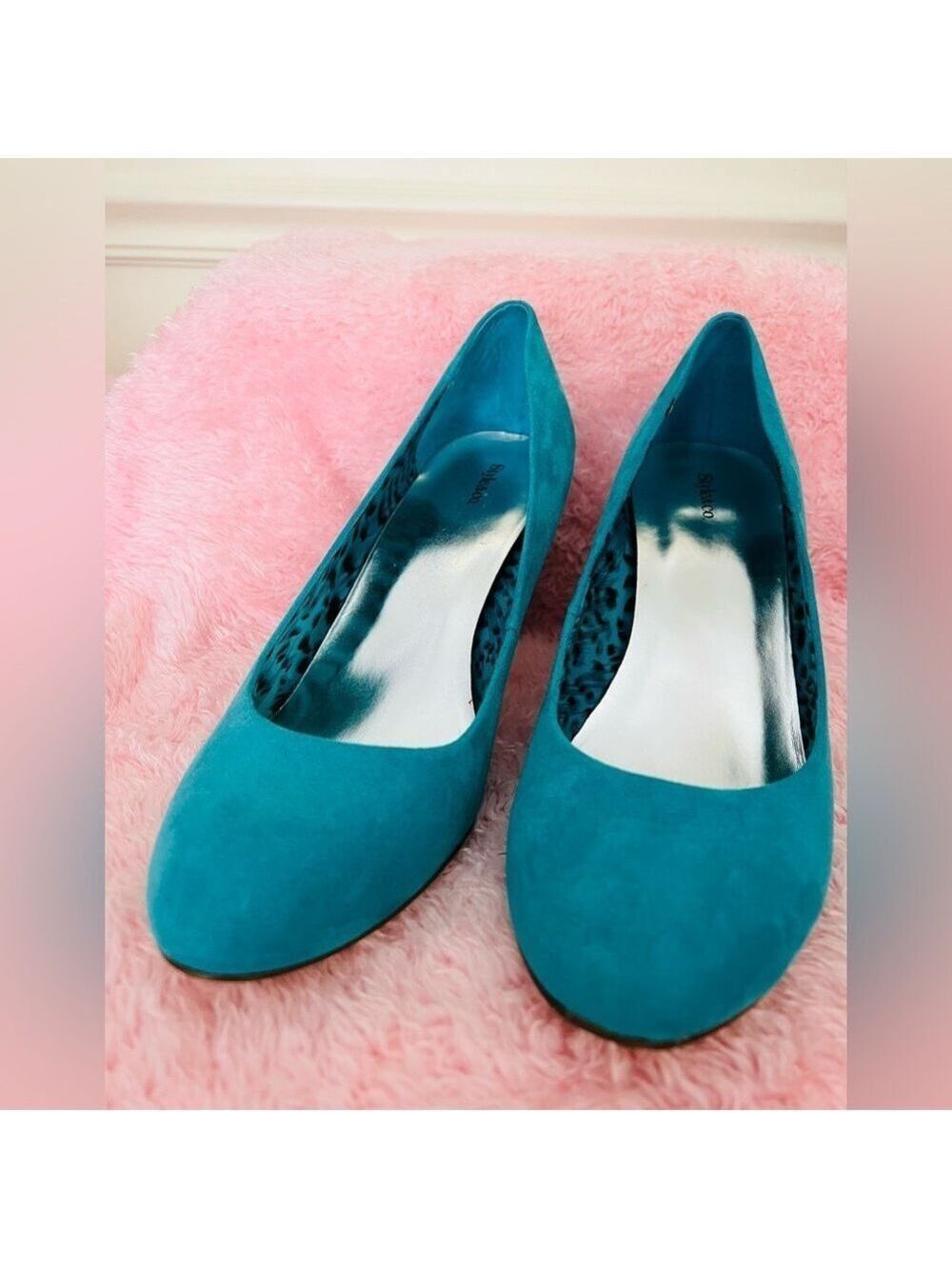 Style & Co Turquoise Suede Pumps Women's Size 9 - Picture 7 of 10